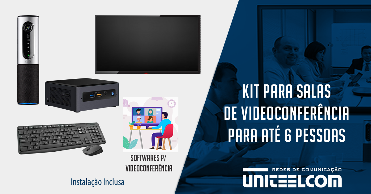 Kits Salas de Videoconferência até 06 Pessoas